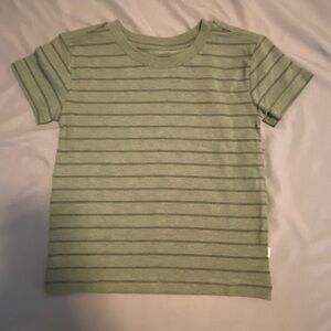 NWOT Little Sleepies Olive Stripes Bamboo Relaxed Tee